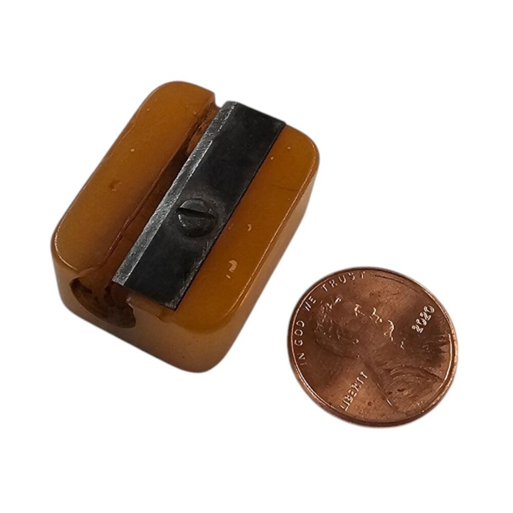 1930s Pencil Sharpener Bakelite Butterscotch Vintage German Made - Picture 7 of 12